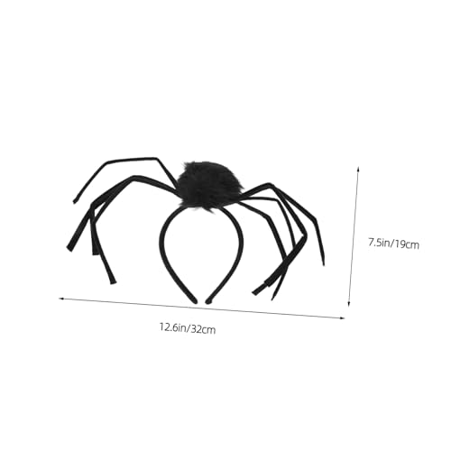 HONMEET Halloween Haarreif Spinnenkopfband aus Veloursstoff Gruseliges Bequemes Halloween Stirnband für Kostüm und Themenpartys Vielseitiges Partyaccessoire für Damen und Herren von HONMEET