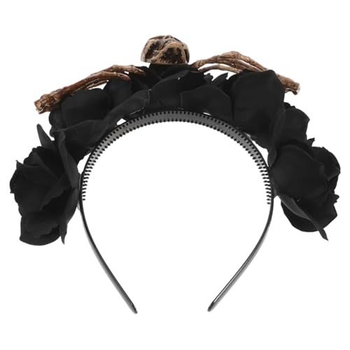 HONMEET Halloween Haarreif mit Skelett und Blumen Einzigartiger Leichter Kopfschmuck für Damen Langlebiges Halloween Headband für Party Cosplay und Karneval Bequem und Formstabil HONMEET Halloween Haarreif mit Skelett und Blumen Einzigartiger Leichter Kopfschmuck für Damen Langlebiges Halloween Headband für Party Cosplay und Karneval Bequem und Formstabil von HONMEET