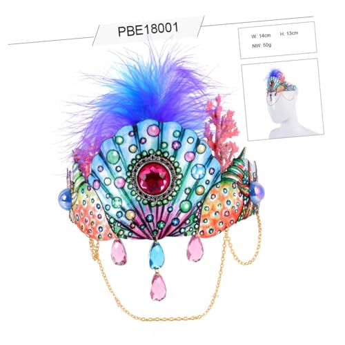HONMEET Halloween Haarschmuck Damen Feder Meeresschale Korallen Stirnband Elastisch Party Kopfschmuck Leicht Für Fotoshooting Kostümfest von HONMEET