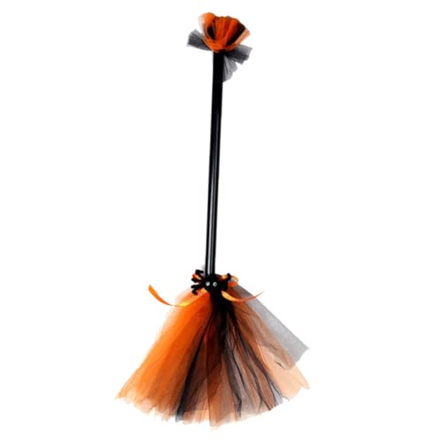 HONMEET Halloween Hexenbesen Kostüm Requisite Farbige Zauberbesen Deko Halloween Party Cosplay Zubehör für Erwachsene Zufällige Farbe von HONMEET