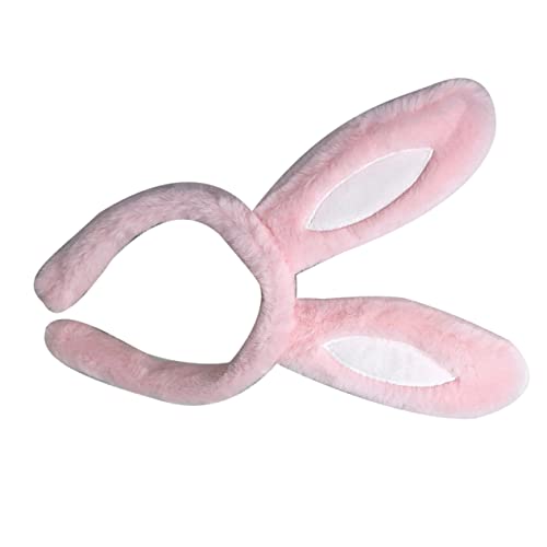HONMEET Hasenohren Haarreif Mädchen Plüsch Bunny Headband Kostüm Zubehör Ostern Party Karneval Cosplay von HONMEET