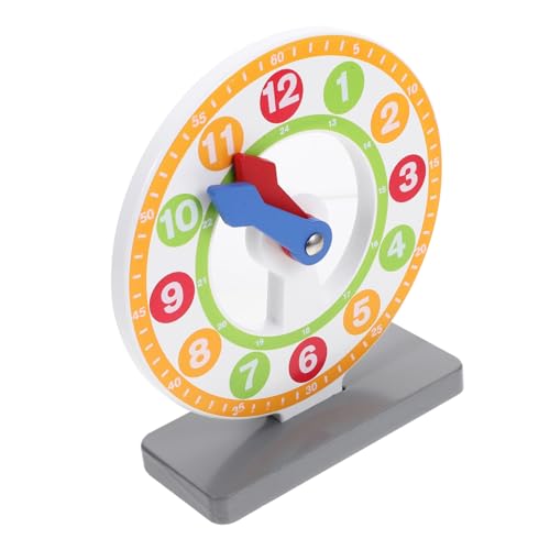 HONMEET Holz Lernuhr Lehrmodell Sicher Abgerundet Pädagogisch Fördert Kognitive Fähigkeiten und Logisches Denken für Vorschulkinder von HONMEET