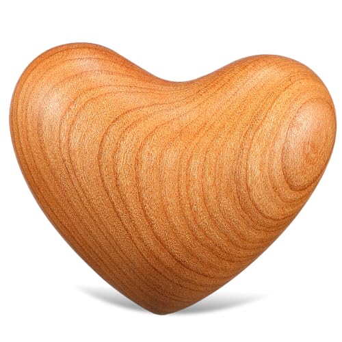 HONMEET Holzhandherz für Stressabbau Kreatives Hölzernes Herzspielzeug für Familie und Freunde Natürliche Holzmaterialien und von HONMEET