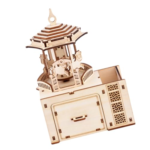 HONMEET Holzspieluhr Puzzle DIY Handkurbel Musikbox Karussell Holzspielzeug für Kreative Bastelarbeit und Weihnachtliche Dekoration Originelles Geschenk für Eltern Junge HONMEET Holzspieluhr Puzzle DIY Handkurbel Musikbox Karussell Holzspielzeug für Kreative Bastelarbeit und Weihnachtliche Dekoration Originelles Geschenk für Eltern Junge von HONMEET