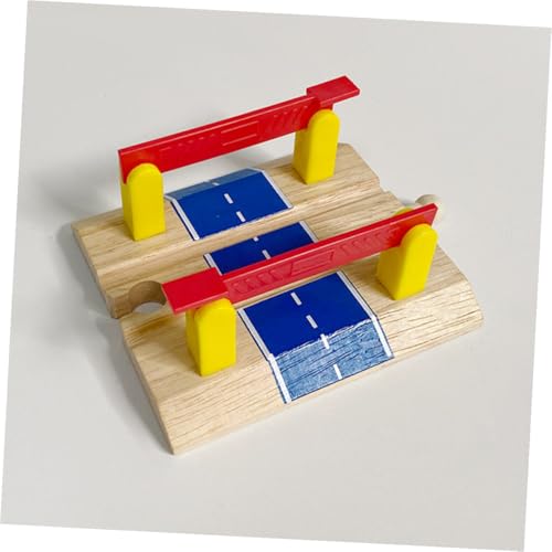 HONMEET Holzspielzeug Bahnschranke DIY Geländer Absperrung Schienenzubehör Realistische Bahnstrecke Zubehör für Spielzimmer und Garten HONMEET Holzspielzeug Bahnschranke DIY Geländer Absperrung Schienenzubehör Realistische Bahnstrecke Zubehör für Spielzimmer und Garten von HONMEET