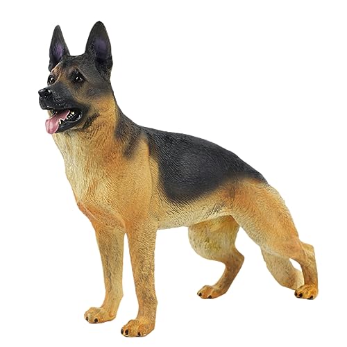 HONMEET Simulationstiermodell Schäferhund Figur Deko Realistisches Hundemodell Hundefigur Für Tisch Welpenornament Fotografie Requisite von HONMEET