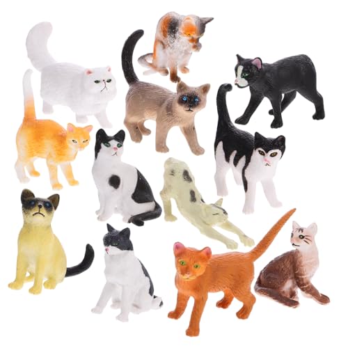 HONMEET Katze Deko Katzenfiguren Set Realistische Katzenmodelle Für Dekoration Und Niedliche Katzen Statuen Als Lernspielzeug Für Katzenliebhaber Spielzeug Katzen HONMEET Katze Deko Katzenfiguren Set Realistische Katzenmodelle Für Dekoration Und Niedliche Katzen Statuen Als Lernspielzeug Für Katzenliebhaber Spielzeug Katzen von HONMEET