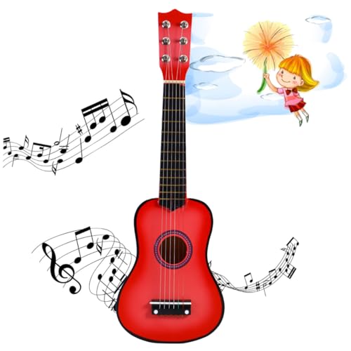 HONMEET Kindergitarre aus Holz für Rosa Spielzeuggitarre Musikinstrument für Junge Musiker Anfänger und Kreatives HONMEET Kindergitarre aus Holz für Rosa Spielzeuggitarre Musikinstrument für Junge Musiker Anfänger und Kreatives von HONMEET