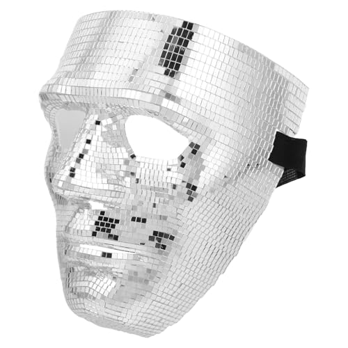 HONMEET Maskenmaske Für Und Mädchen Discokugel Gesichtsmaske Partymaske Halloween Cosplay Maske Für Halloween Mottopartys Nachtclub Abschlussball Karneval Festliche Dekoration von HONMEET