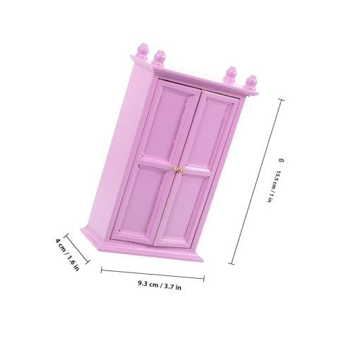 HONMEET Maßstab Leichtes Design Realistische Schlafzimmermöbel für Mädchen Dekorativer Schrank für Puppenhaus DIY Wohnzimmer von HONMEET