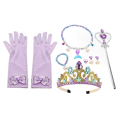 HONMEET Meerjungfrau Halskette Für Mädchen Ring Armband Ohrringe Satz Zum Dekorieren Sicher Und Langlebig von HONMEET