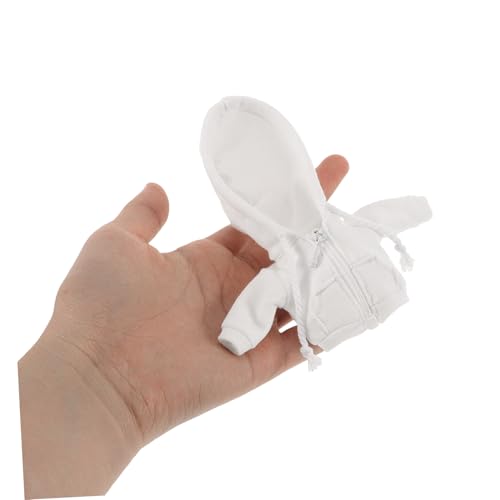 HONMEET Mini Hoodie für Bjd Puppen Niedliche Weiße Puppenhaus Kleidung Kreatives DIY Puppen Outfit Modische Mini Puppenjacke für Anziehen und Accessoires HONMEET Mini Hoodie für Bjd Puppen Niedliche Weiße Puppenhaus Kleidung Kreatives DIY Puppen Outfit Modische Mini Puppenjacke für Anziehen und Accessoires von HONMEET