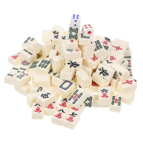 HONMEET Mini Mahjong Spielset Tragbar Kleine Steine Leichtes Chinesisches Brettspiel mit Aufbewahrungsbox Für Familie Party Freizeit Unterwegs von HONMEET