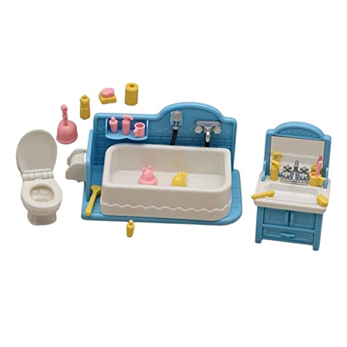 HONMEET 1 Set Miniatur Badezimmer Zubehör Für Puppenhaus Badewanne Toilette Und Waschbecken Für Und Miniatur Spielhäuser von HONMEET