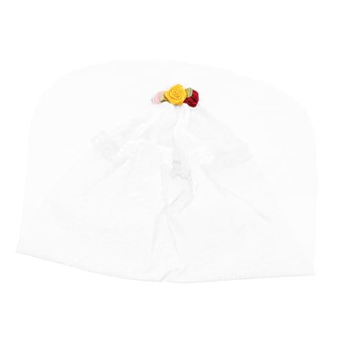HONMEET Mini Puppe Hochzeit Schleier Puppenfotografie Schleier Puppe Hochzeit Schleier Puppenkostüm Dekorative Puppe Schleier Braut Kopfbedeckung Kopfstücke von HONMEET