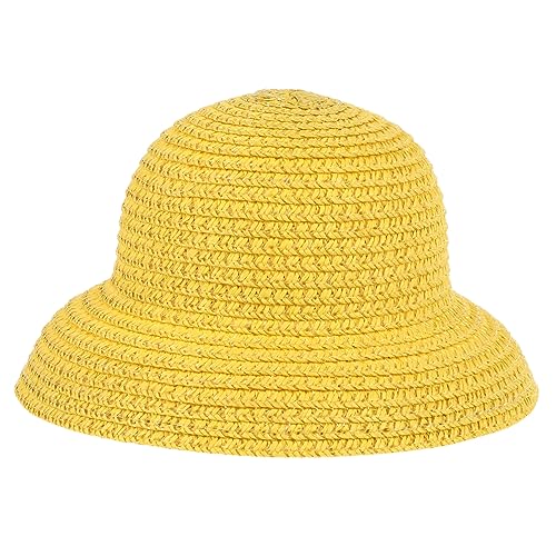 HONMEET Mini Strohhut für Puppen Handgefertigter Gelber DIY Sommerhut aus Hochwertigem Stroh Lebhafte Dekoration für Puppenkostüme und Kreative Bastelprojekte für Party Accessoires von HONMEET