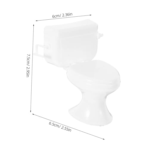 HONMEET Mini Toilette für Puppenhaus Badezimmer Reinweißes Miniatur Badezimmermöbel Elegantes und Zeitloses Design für Puppenhaus Zubehör Fördert Kreativität und Fantasievolles HONMEET Mini Toilette für Puppenhaus Badezimmer Reinweißes Miniatur Badezimmermöbel Elegantes und Zeitloses Design für Puppenhaus Zubehör Fördert Kreativität und Fantasievolles von HONMEET