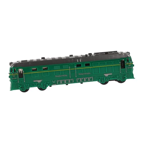 HONMEET Miniatur Grüner Retro Zug mit Trägheitsfunktion Kunststoffmodell mit Licht Soundeffekt Kindgerechtes Ab Jahren Robust und Kompakt Geschenk von HONMEET