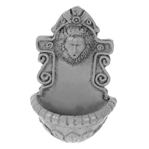 HONMEET Miniatur Löwenkopf Wanddekoration Miniatur Teich Skulptur für Puppenhaus Büro Regal Garten Kunstobjekt Kompakte für Kleine Räume von HONMEET