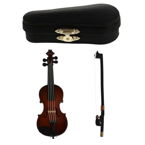 HONMEET Miniatur Violine Bassholz Modell Delikate Dekoration Musikinstrument Ornament für Büro Wohnzimmer Kinderzimmer HONMEET Miniatur Violine Bassholz Modell Delikate Dekoration Musikinstrument Ornament für Büro Wohnzimmer Kinderzimmer von HONMEET