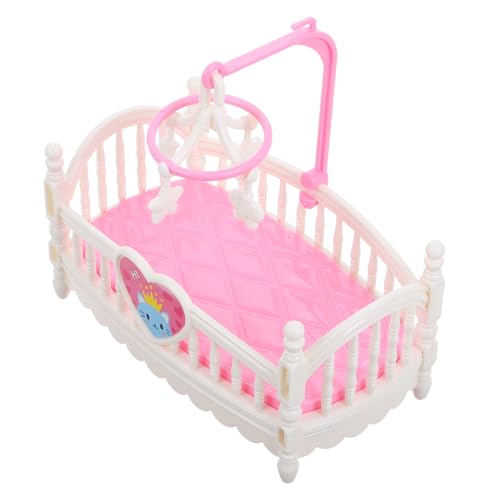 HONMEET Miniatur-puppenbett, Bezauberndes Miniaturbett Für Puppenhaus-Schlafzimmer, Ideal Für Babypuppenmöbel Und Süße Miniatur-puppenhaus-Dekoration von HONMEET