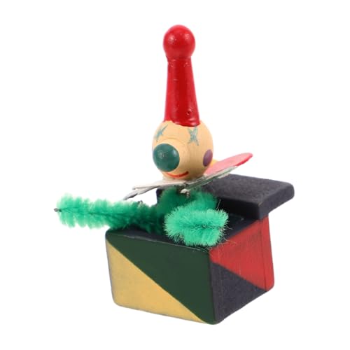 HONMEET Miniatur-puppenhaus-zubehör: Mini-hauszubehör Im Maßstab 1:18 - Clown-Box Aus Holz - Kreative Clown-spielzeugbox Für Kinder - Rollenspiel-Requisite von HONMEET