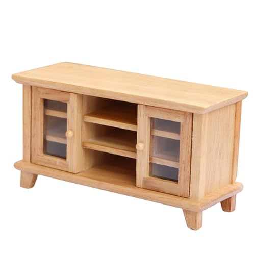 HONMEET Miniatur-tv-Schrank, Mini-holzmöbel, Tv-ständer, Spielzeug, Puppenhausmöbel HONMEET Miniatur-tv-Schrank, Mini-holzmöbel, Tv-ständer, Spielzeug, Puppenhausmöbel von HONMEET