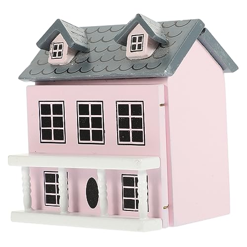 HONMEET Miniaturmöbel Für Puppenhaus Holzmöbel Satz Villengebäude Dekoration Mini Ornament Puppenstubenmöbel Exquisit Und Kompakt von HONMEET
