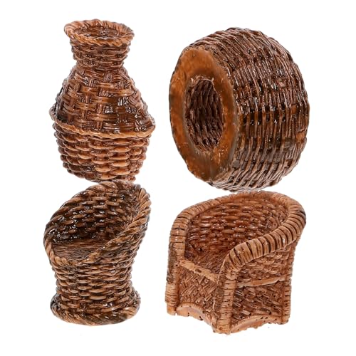 HONMEET Miniaturmöbel für Puppenhaus Teiliges Woven Furniture Modell für DIY Mini Garten Dekoration für Puppenhaus Zubehör und Kreative Bastelprojekte HONMEET Miniaturmöbel für Puppenhaus Teiliges Woven Furniture Modell für DIY Mini Garten Dekoration für Puppenhaus Zubehör und Kreative Bastelprojekte von HONMEET