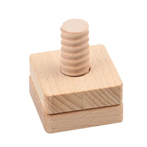 HONMEET Montessori Holz Schraubspielzeug für Kleinkinder Pädagogisches Motorisches Lernspielzeug Sicherer Glatter Holzbaustein mit Bunten Formen zur Frühkindlichen Entwicklung von HONMEET
