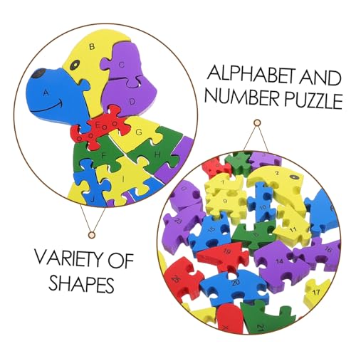 HONMEET Montessori Holzbausteine Alphabet Zahlen Puzzle Hund Pädagogisches Lernspielzeug für Vorschulkinder Fördert Kognitive Sprachliche Fähigkeiten Geeignet für Familie und Schule HONMEET Montessori Holzbausteine Alphabet Zahlen Puzzle Hund Pädagogisches Lernspielzeug für Vorschulkinder Fördert Kognitive Sprachliche Fähigkeiten Geeignet für Familie und Schule von HONMEET