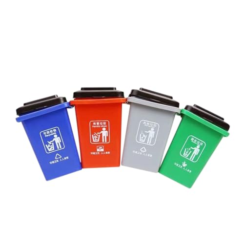 HONMEET Müllsortierspielzeug Farben Kunststoff Mini Mülltonnen und Müllwagen Pädagogisch Umweltbewusst Fördert Hand Auge koordination und Müllbewusstsein für Jungen und Mädchen von HONMEET