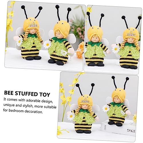 HONMEET Niedliche Gehäkelte Bienenpuppe Dekoratives Kuscheltier Kreatives Stoffspielzeug für Kinderzimmer Wohnzimmer und Büro Liebevolle Handarbeit als und Wohnaccessoire von HONMEET