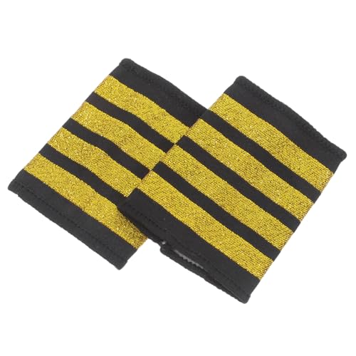 HONMEET Pilot Epauletten Gold Schulterklappen für Captain Kostüm Spiel Bühnenauftritt Professionelles Accessoire von HONMEET