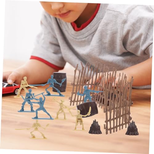 HONMEET Piraten Soldaten Spielset Mini Kunststoff Figuren Zubehör für Jungen Rollenspiel Leicht Tragbar Sicher von HONMEET