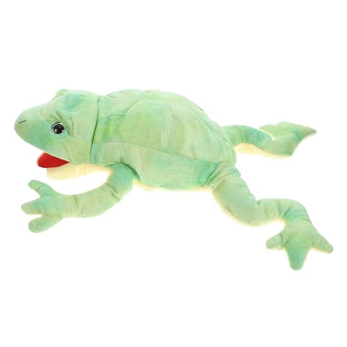 HONMEET Plüsch Frosch Handpuppe für Weiche Tier handpuppe Interaktives Eltern Junge Mädchen Kreativität und Feinmotorik Pädagogisches Stofftier zum Geschichten Erzählen von HONMEET