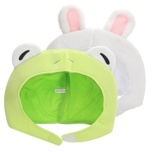 HONMEET Plüsch Tierohren Kopfbedeckung Teilig mit Frosch und Kaninchen Motiv und Bequem Lustige Mütze für Halloween Bühnenauftritte Kreative Foto Requisiten für Erwachsene HONMEET Plüsch Tierohren Kopfbedeckung Teilig mit Frosch und Kaninchen Motiv und Bequem Lustige Mütze für Halloween Bühnenauftritte Kreative Foto Requisiten für Erwachsene von HONMEET