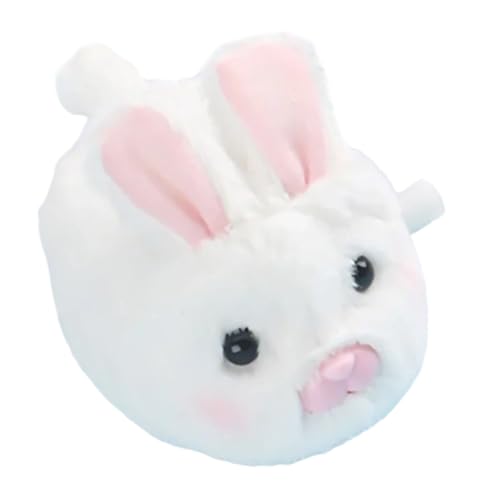 HONMEET Plüsch Wind up Tier Weißes Kaninchen Aufziehbar Lustiges Kuscheltier Für Geschenk Interaktives Tierförmiges Fördert Motorik Und Intelligenz von HONMEET