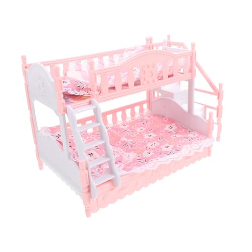 HONMEET Puppenhaus Hochbett Set mit Doppelstockbett Miniatur Bettwäsche Set Vielseitige Puppenhaus Möbel für Kreatives und Dekorative Kinderzimmergestaltung von HONMEET