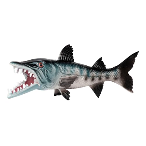 HONMEET Realistisches Aquarium Künstlicher Wolf Fisch Modell aus Leichtem Kunststoff Langlebiges Fisch für Kinderkognition Robustes für Aquarium Garten und von HONMEET