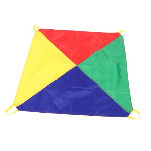 HONMEET Regenbogen Fallschirm für Kindergarten Teamspiele Kooperatives Gruppenspiel Leicht Tragbar Für Indoor Outdoor Bewegung Sozialkompetenz Motorik von HONMEET