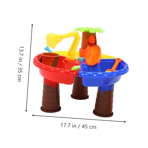 HONMEET Sandspielzeug Strandtisch aus Geruchslosem Kunststoff Leicht und Sicher Fördert Kreativität und Fantasie für Eltern Junge Mädchen Spiele Am Strand Garten von HONMEET
