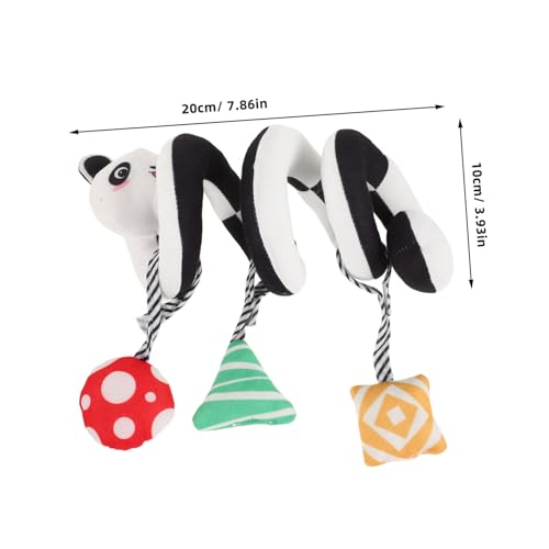 HONMEET Spiral Plüschtier Hängespielzeug Panda für Neugeborene und für und Babyschale Sensorisches Kuscheltier zur Beruhigung Visuellen Entwicklung von HONMEET