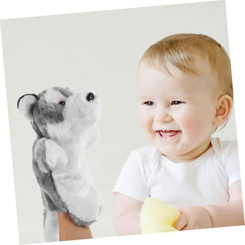 HONMEET Weiche Wolf Handpuppe Plüsch Tier Kuscheltier Interaktives für Rollenspiele und Geschichtenerzählen Fördert Kreativität Kommunikation und Eltern Junge Mädchen Bindung HONMEET Weiche Wolf Handpuppe Plüsch Tier Kuscheltier Interaktives für Rollenspiele und Geschichtenerzählen Fördert Kreativität Kommunikation und Eltern Junge Mädchen Bindung von HONMEET