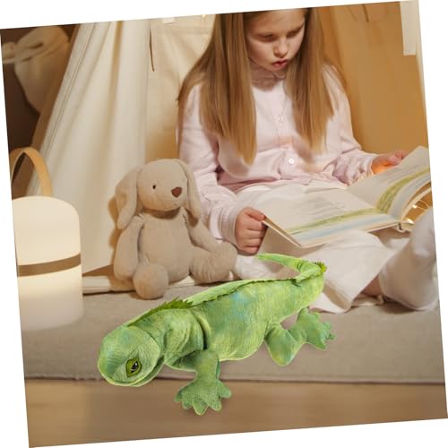 HONMEET Weiches Chamäleon Kuscheltier Plüschtier Großes Verschleißfestes Kinderzimmer Dekorationsspielzeug Anschmiegsames Farbwechselndes Reptil für Schlafbegleitung von HONMEET