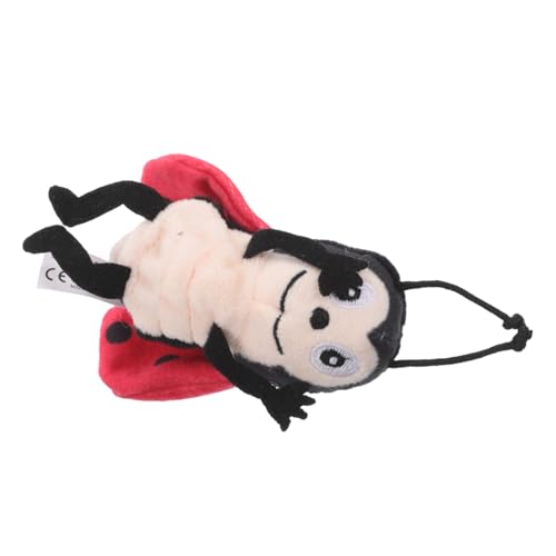 HONMEET Weiches Marienkäfer Fingerpüppchen für Beruhigendes Kuscheltier für Frühe Bildung Interaktive Tierhandpuppe zum Geschichtenerzählen und Rollenspiel Niedliches Fingertier für Junge von HONMEET