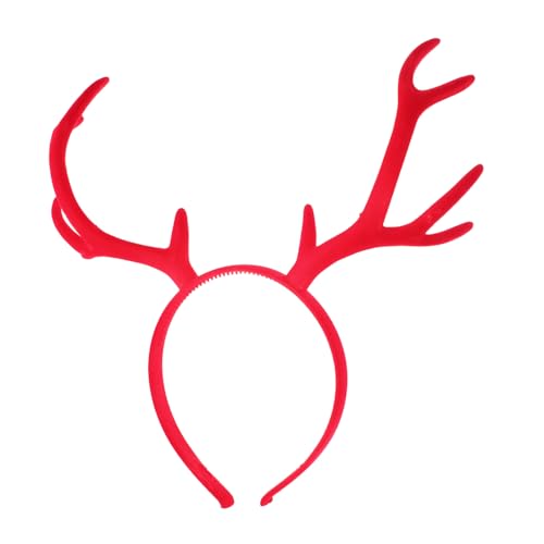 HONMEET Weihnachtliches Damen Haarband Geweih Stirnband Rotes Elch-haarreif Accessoire Für Festliche Partys Und Indoor Dekoration HONMEET Weihnachtliches Damen Haarband Geweih Stirnband Rotes Elch-haarreif Accessoire Für Festliche Partys Und Indoor Dekoration von HONMEET