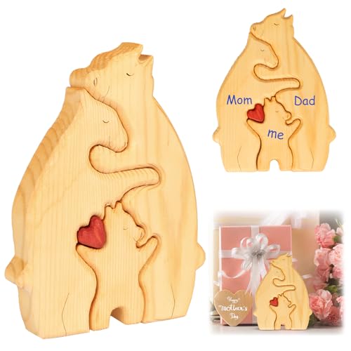 HONMOK Familie Puzzle Geschenke für Papa für Mama Mama Bär Puzzle Familienname Puzzle Bär Stichsägen Mama Papa Geschenke Ideen Geburtstagsgeschenke für Mama Papa Eltern HONMOK Familie Puzzle Geschenke für Papa für Mama Mama Bär Puzzle Familienname Puzzle Bär Stichsägen Mama Papa Geschenke Ideen Geburtstagsgeschenke für Mama Papa Eltern von HONMOK