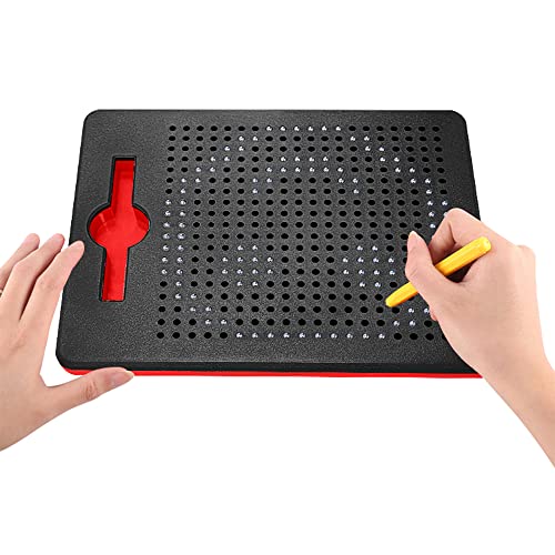 HONPHIER Kinder Zaubertafel Magnetische Zeichenbrett Reißbrett mit Stift Stahlkugel Tablet Abwischbar Schreiben Pädagogisches Spielzeug Reißbrett Lernspielzeug für Kinder (Klein, Schwarz) von HONPHIER