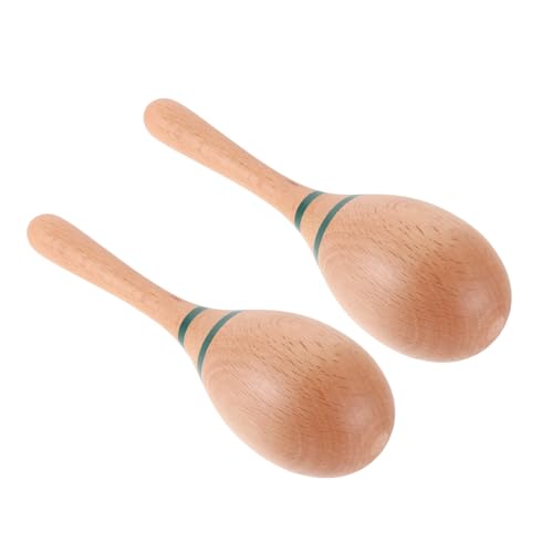 HOODANCOS 1 Paar Maracas Musikspielzeug Für Babys Shaker Musikinstrumente Für Handpercussion Musikinstrumente Musikinstrument Kleinkind Musikinstrumente Holz Grün von HOODANCOS